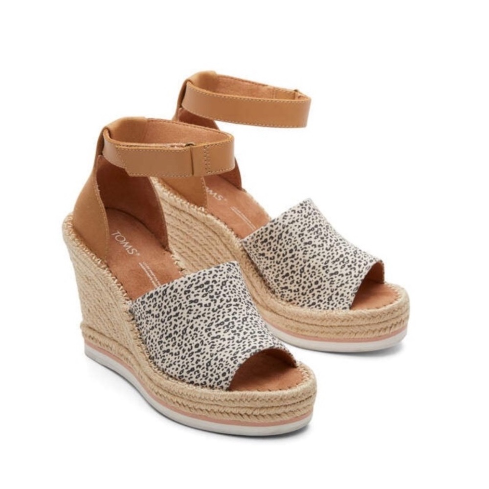 NWOT TOMS Marisol Wedge Heel Espadrilles